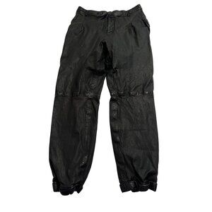 AS by DF Leather Jogger Pants in Black